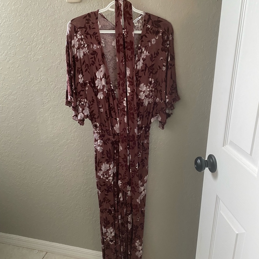 American eagle floral jump suit